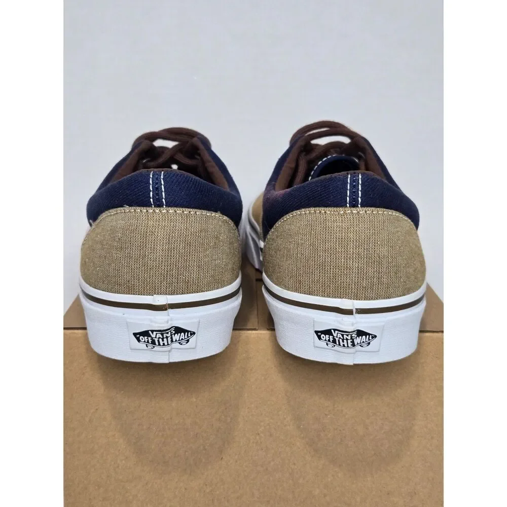 Vans Era Two Tone Canvas Skate Shoes | Men Size 9 - Women's Size 10.5 | Blue Tan